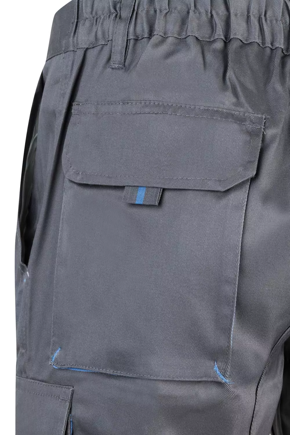 Velilla 103007-08-05, Work Shorts, Grey/Sky Blue, image 6