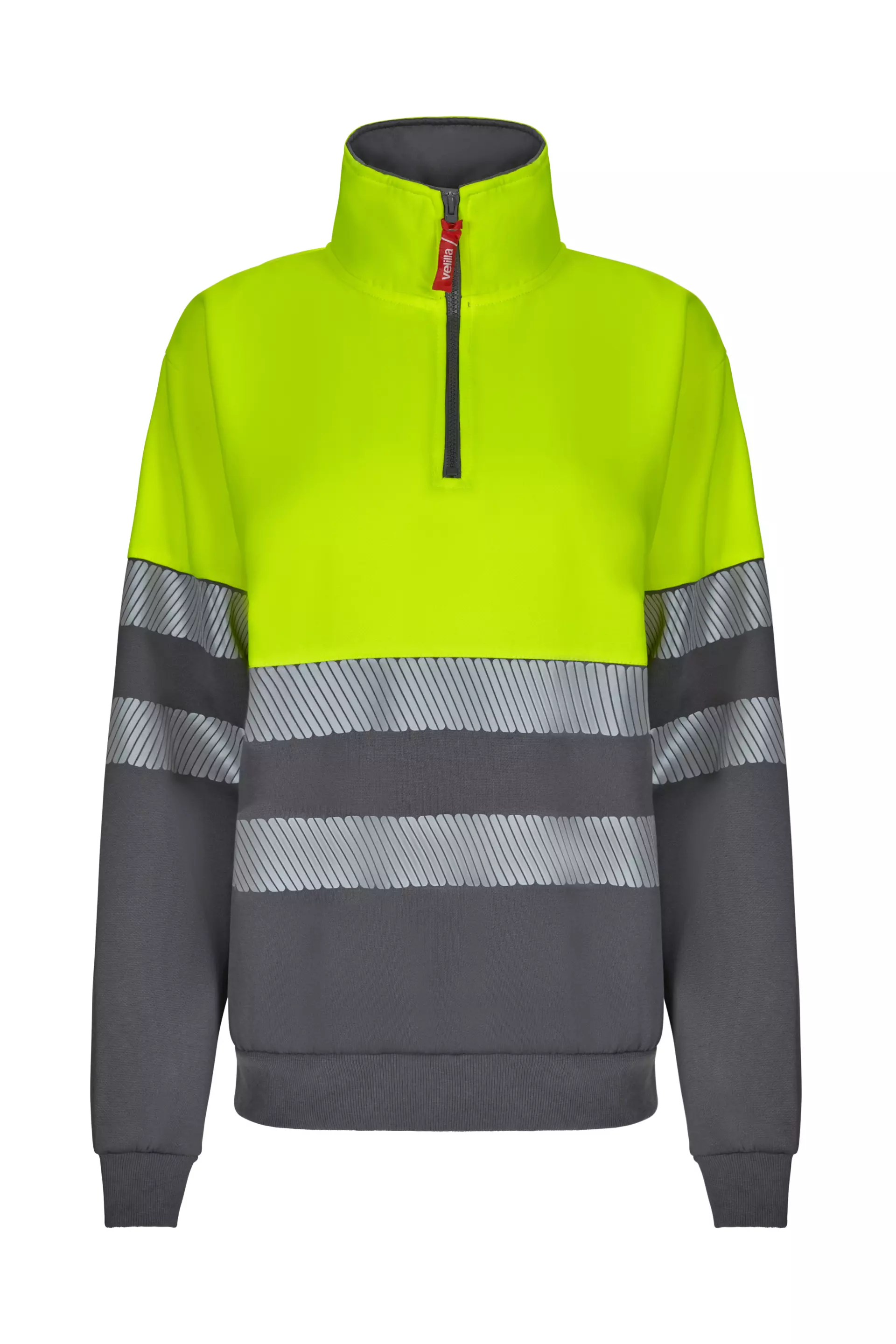 Velilla 305703-08-20, High-Vis Sweatshirt, Grey/Hi-Vis Yellow