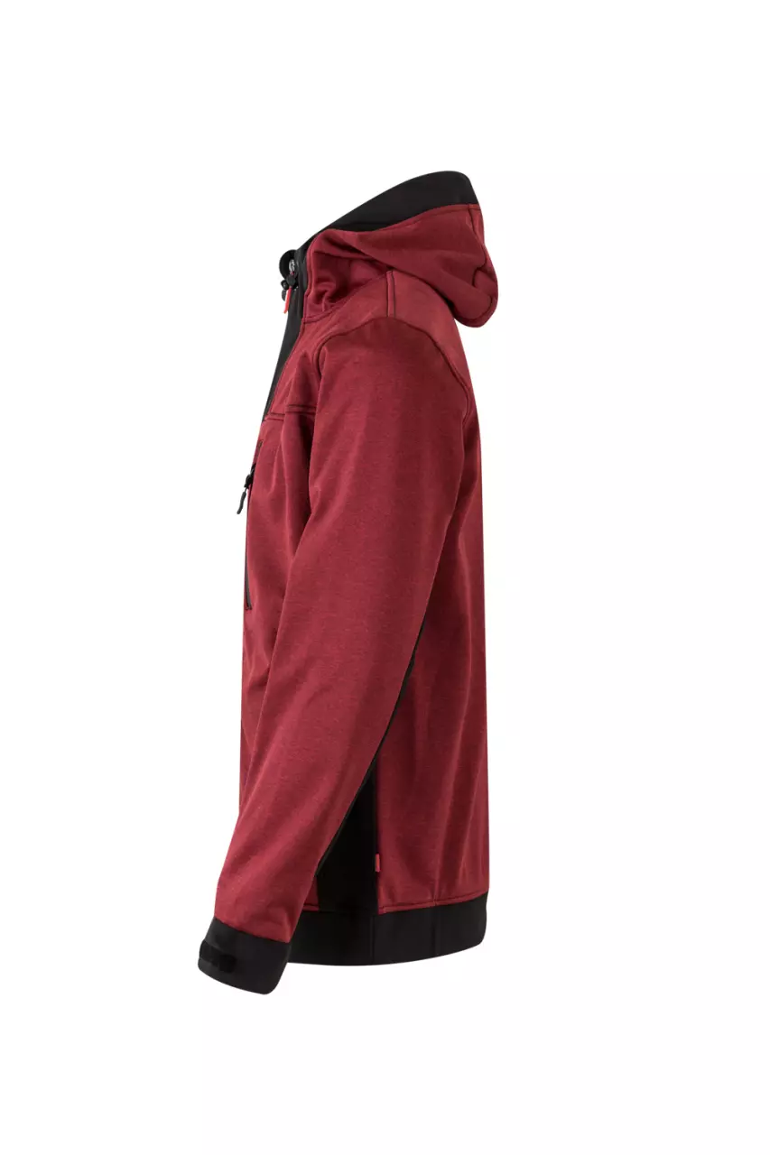 Velilla 206007-77-00, Work Jacket, Heather Maroon/Black, image 2, gallery thumbnail