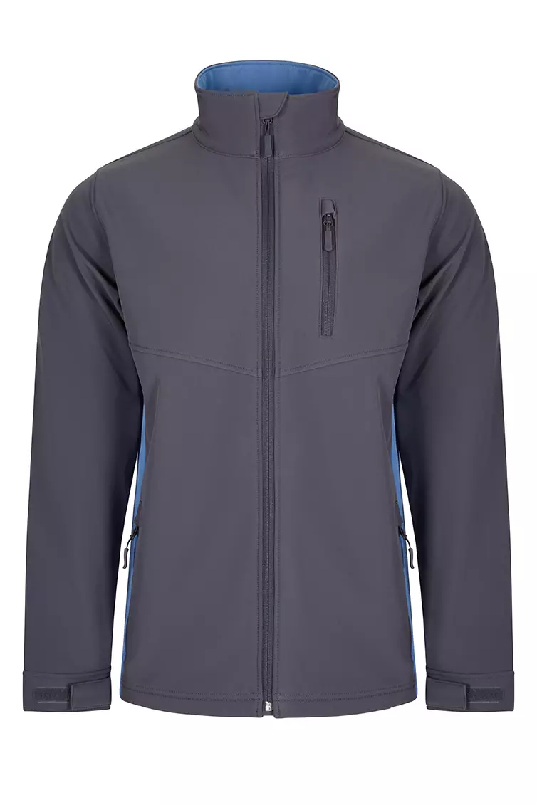 Velilla Work Jacket, Grey/Sky Blue