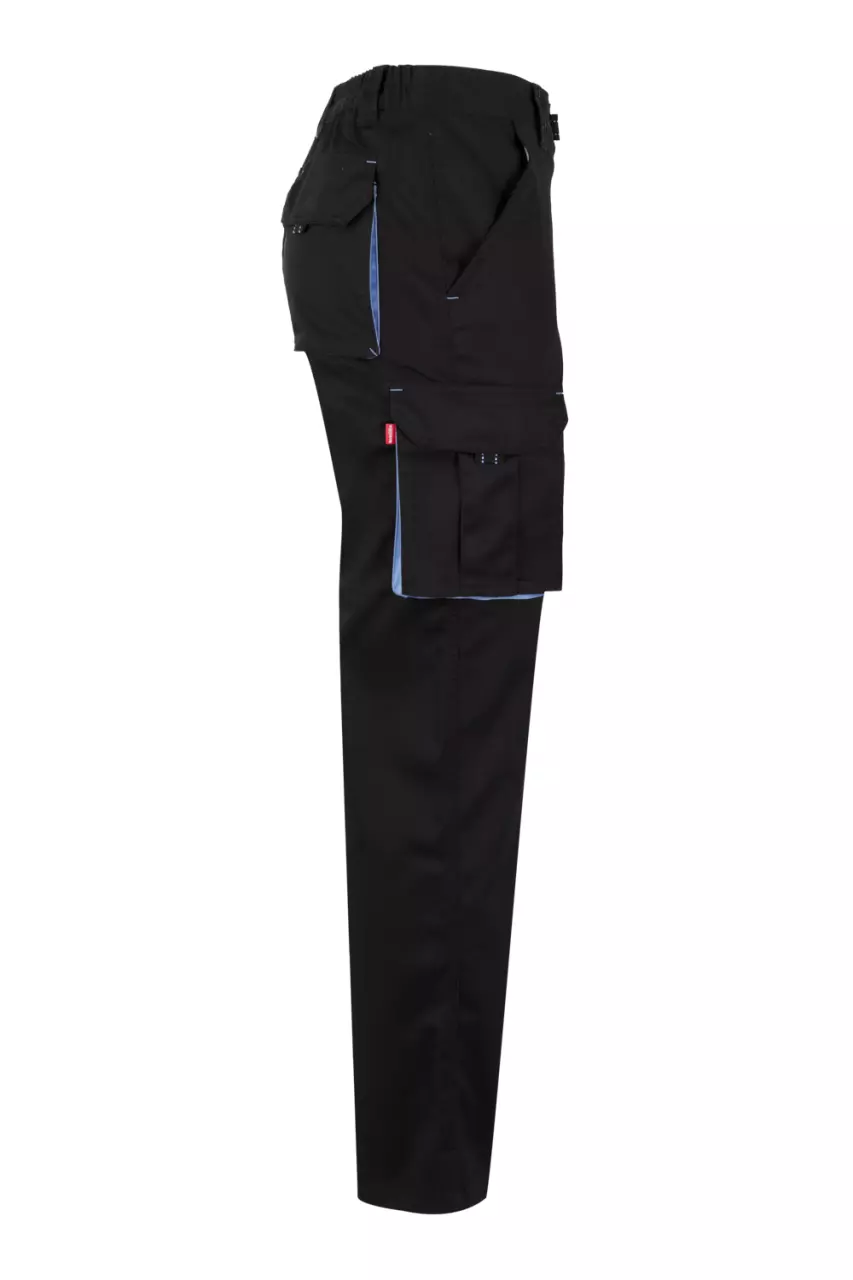 Velilla 103024S-00-05, Work Trousers, Black/Sky Blue, image 6, gallery thumbnail