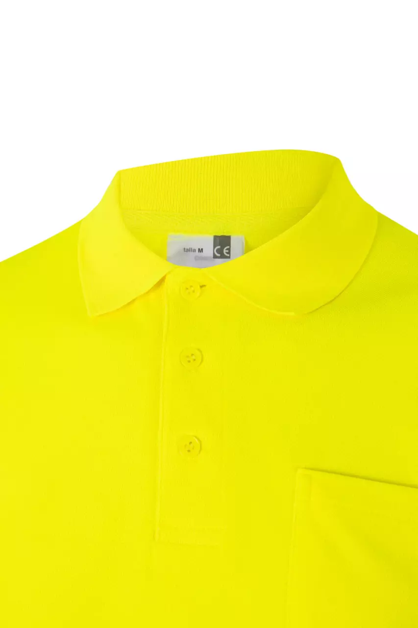 Velilla 305512-20-2, High-Vis Short Sleeve Polo Shirt, Size 4XL/5XL, Hi-Vis Yellow, image 2, gallery thumbnail