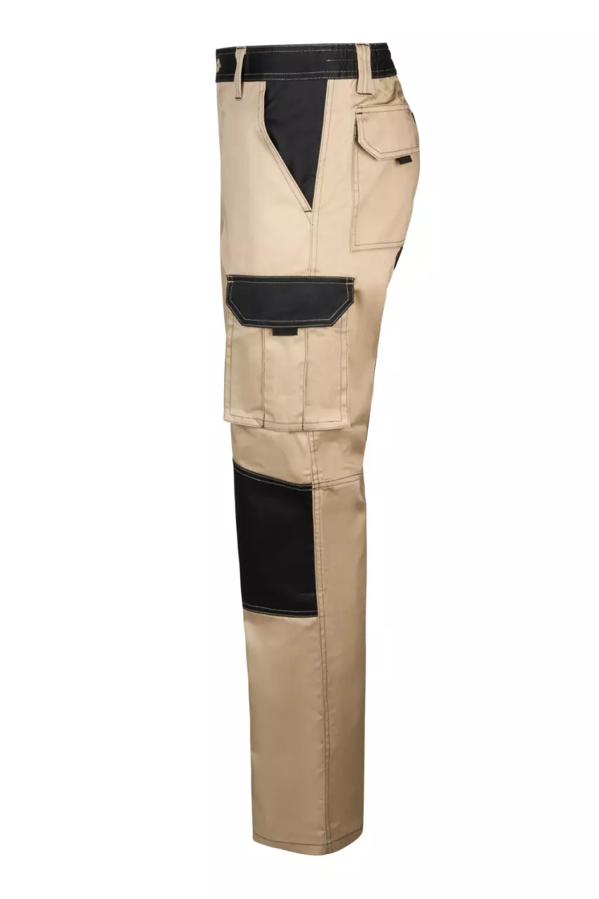 Velilla 103020B-46-00, Work Trousers, Sand Beige/Black, image 6, gallery thumbnail