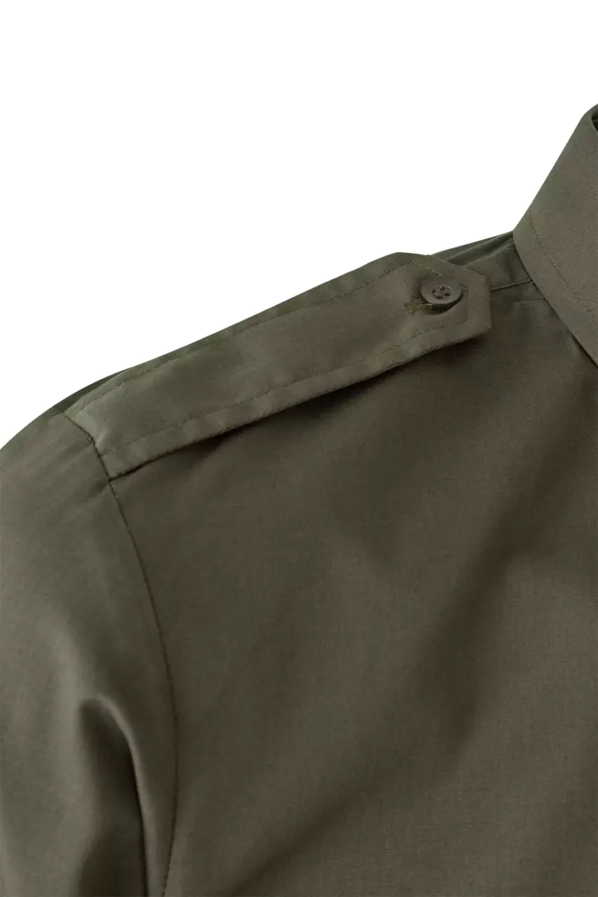 Velilla 530-03, Long Sleeved Work Shirt, Khaki Green, image 2, gallery thumbnail