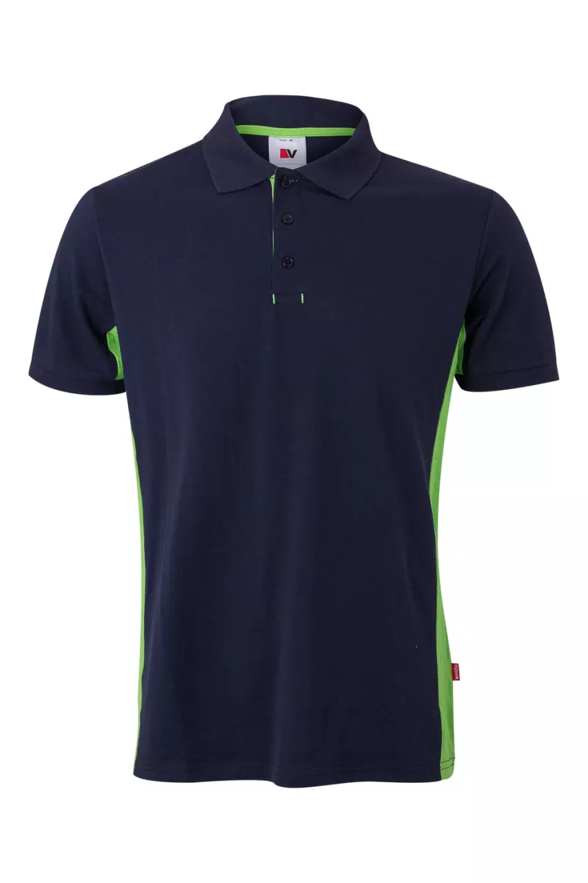 Velilla 105504-61-25, Polo Shirt, Navy Blue/Lime Green, image 1, gallery thumbnail