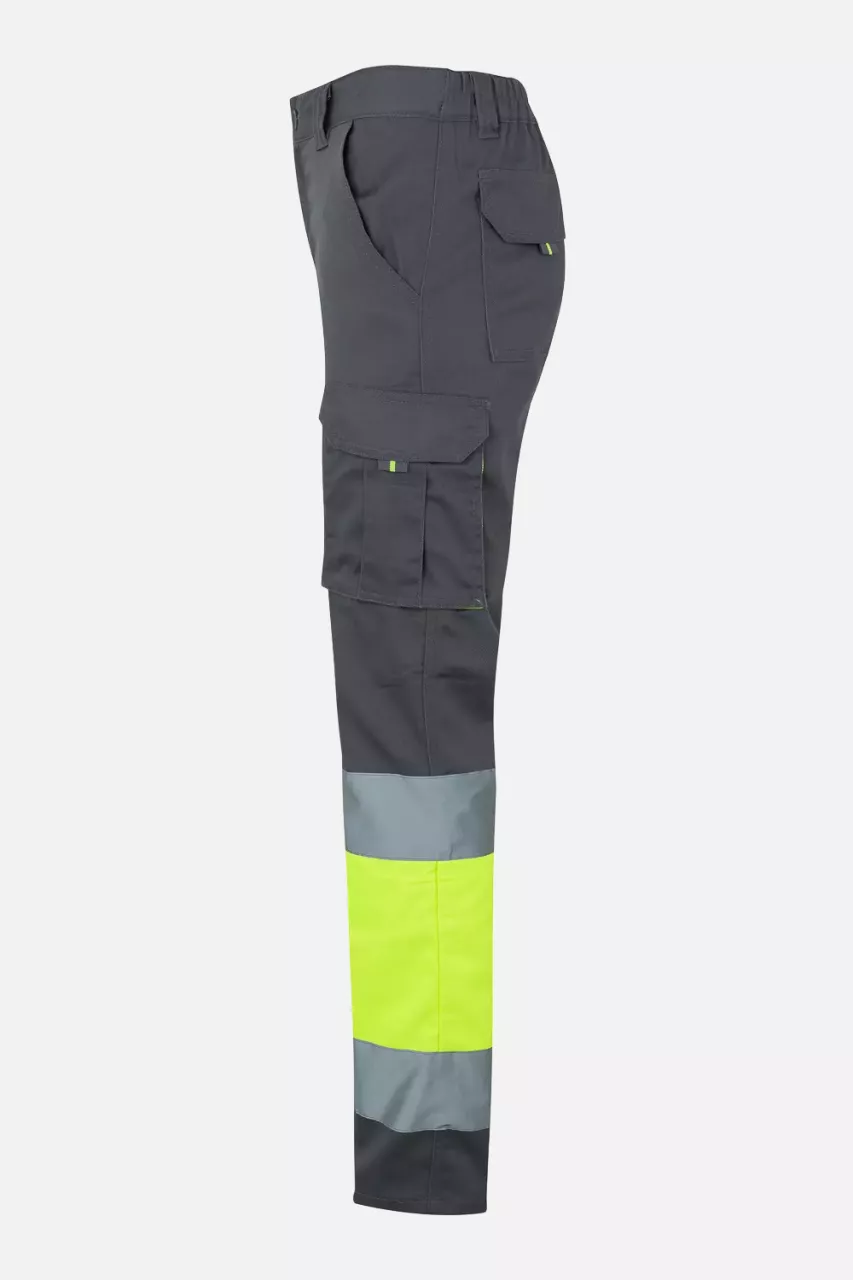 Velilla 303002S-08-20-2, High-Vis Work Trousers, Size 4XL/5XL, Grey/Hi-Vis Yellow, image 5, gallery thumbnail