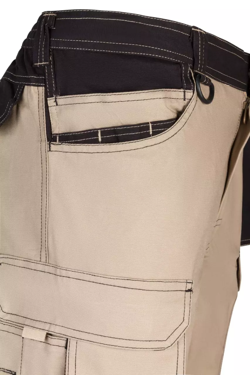 Velilla 103019S-46-00, Work Trousers, Sand Beige/Black, image 3, gallery thumbnail