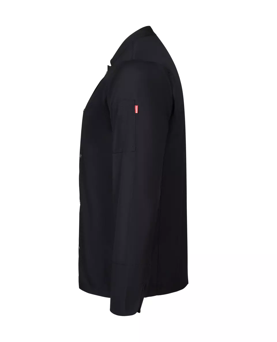 Velilla 405206-00, Long Sleeved Chef Jacket, Black, image 2, gallery thumbnail