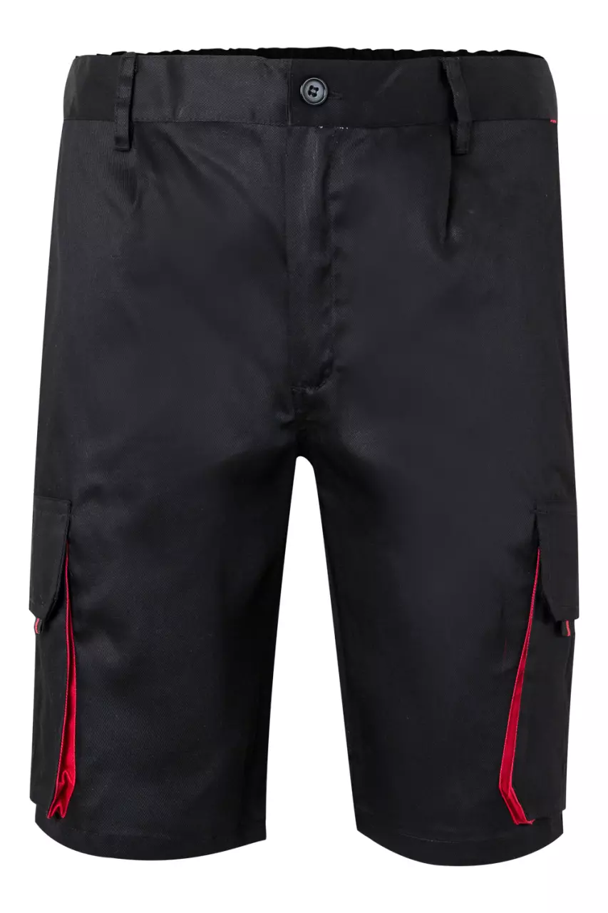 Velilla 103007-00-12, Work Shorts, Black/Red