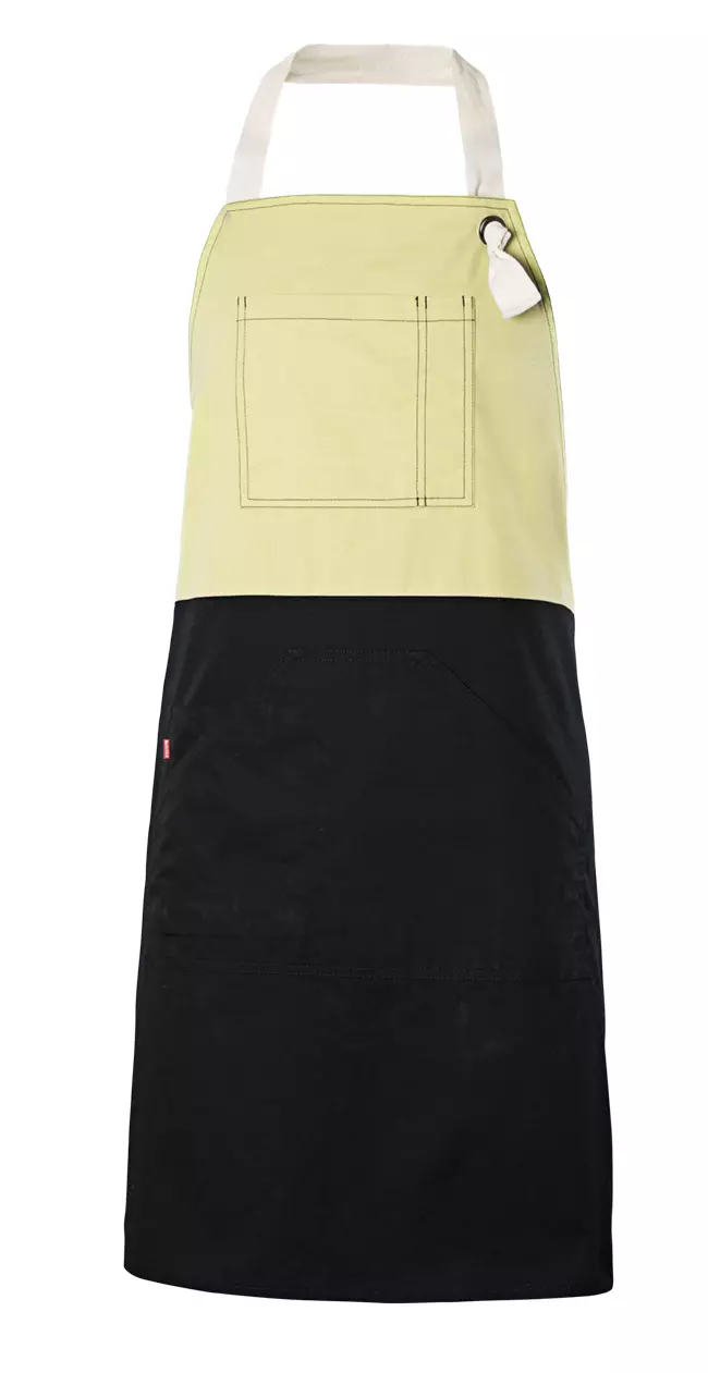 Velilla 404210B-43, Work Apron, Light Yellow/Black