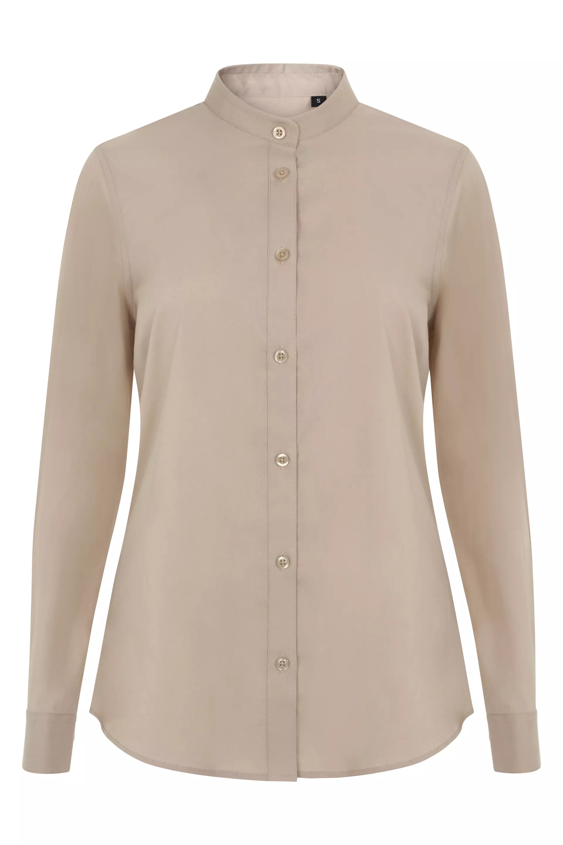 Velilla 405015S-47, Langarm-Arbeitshemd mit Stehkragen, Hellbeige
