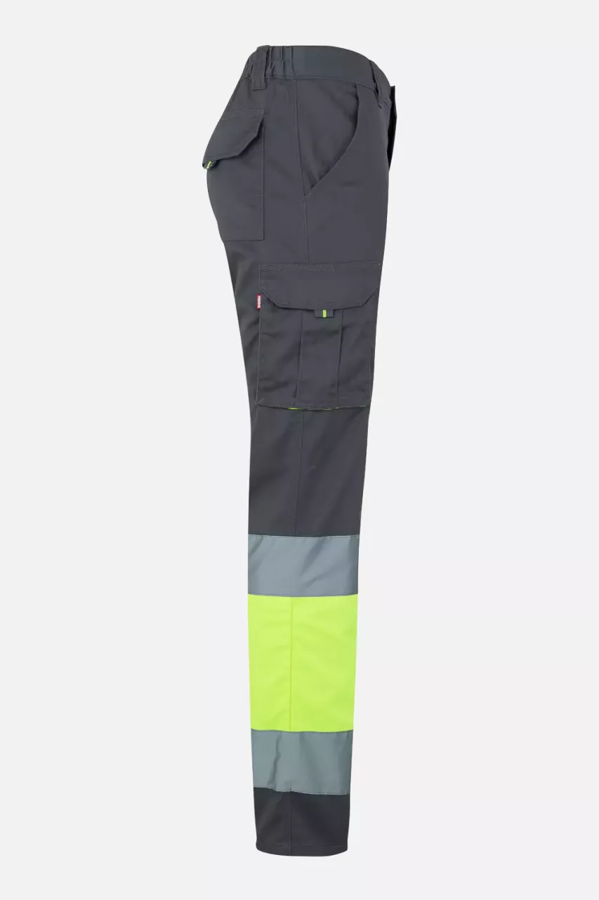 Velilla 303002S-08-20-2, High-Vis Work Trousers, Size 4XL/5XL, Grey/Hi-Vis Yellow, image 4, gallery thumbnail