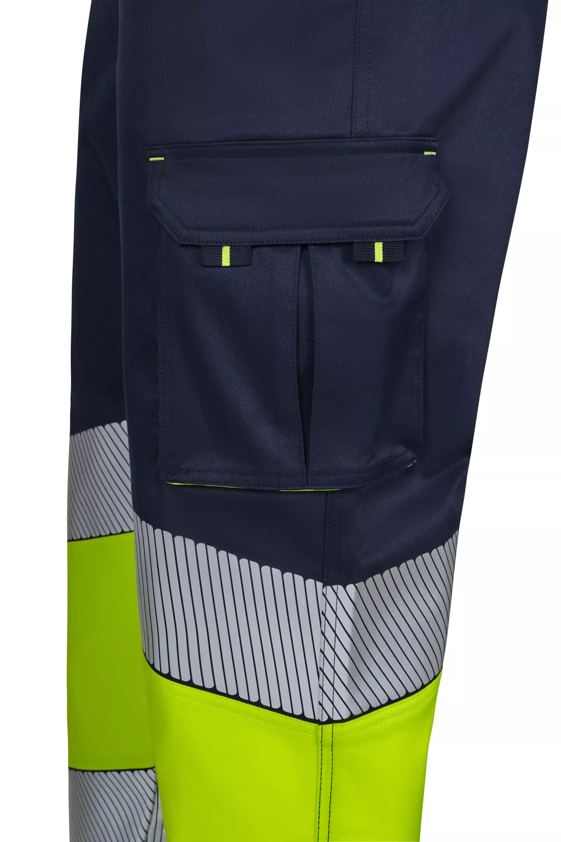 Velilla 303008S-61-20, High-Vis Work Trousers, Navy Blue/Hi-Vis Yellow, image 2