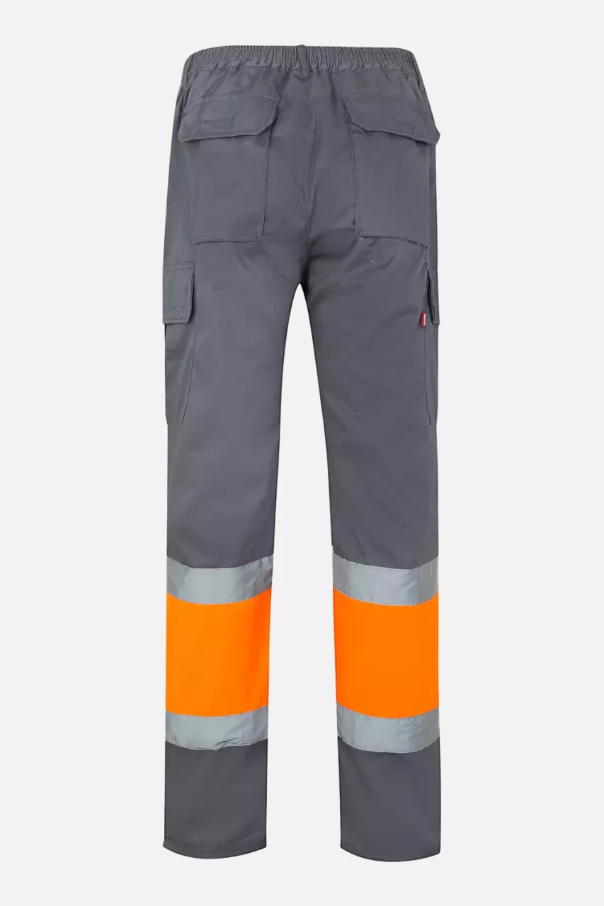 Velilla 0157-08-19-2, High-Vis Trousers, Size 4XL/5XL, Grey/Hi-Vis Orange, image 7, gallery thumbnail