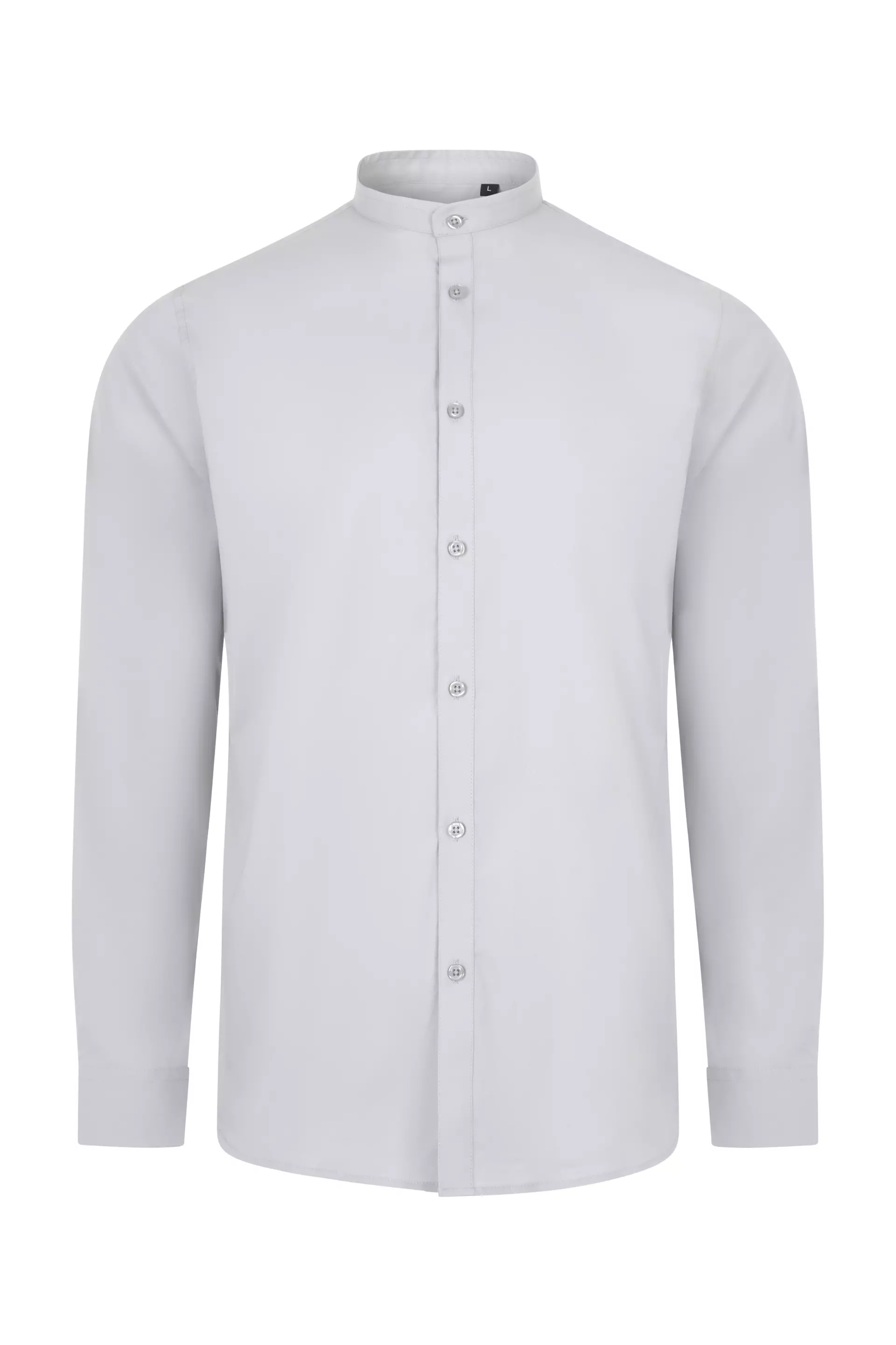 Velilla 405013S-58, Langarm-Arbeitshemd mit Stehkragen, Eisgrau, image 1