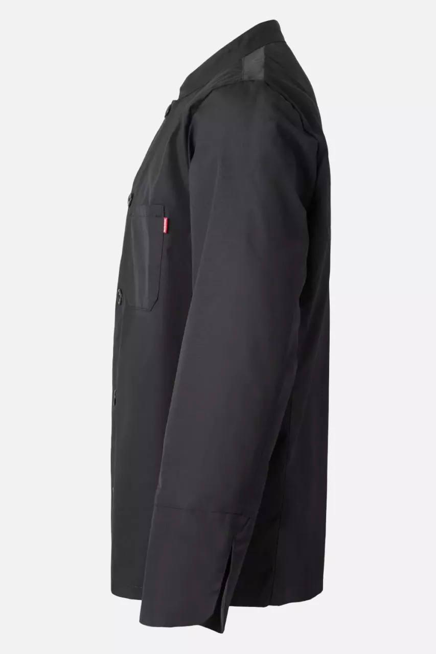 Velilla 434-00, Long Sleeved Chef Jacket, Black, image 2, gallery thumbnail