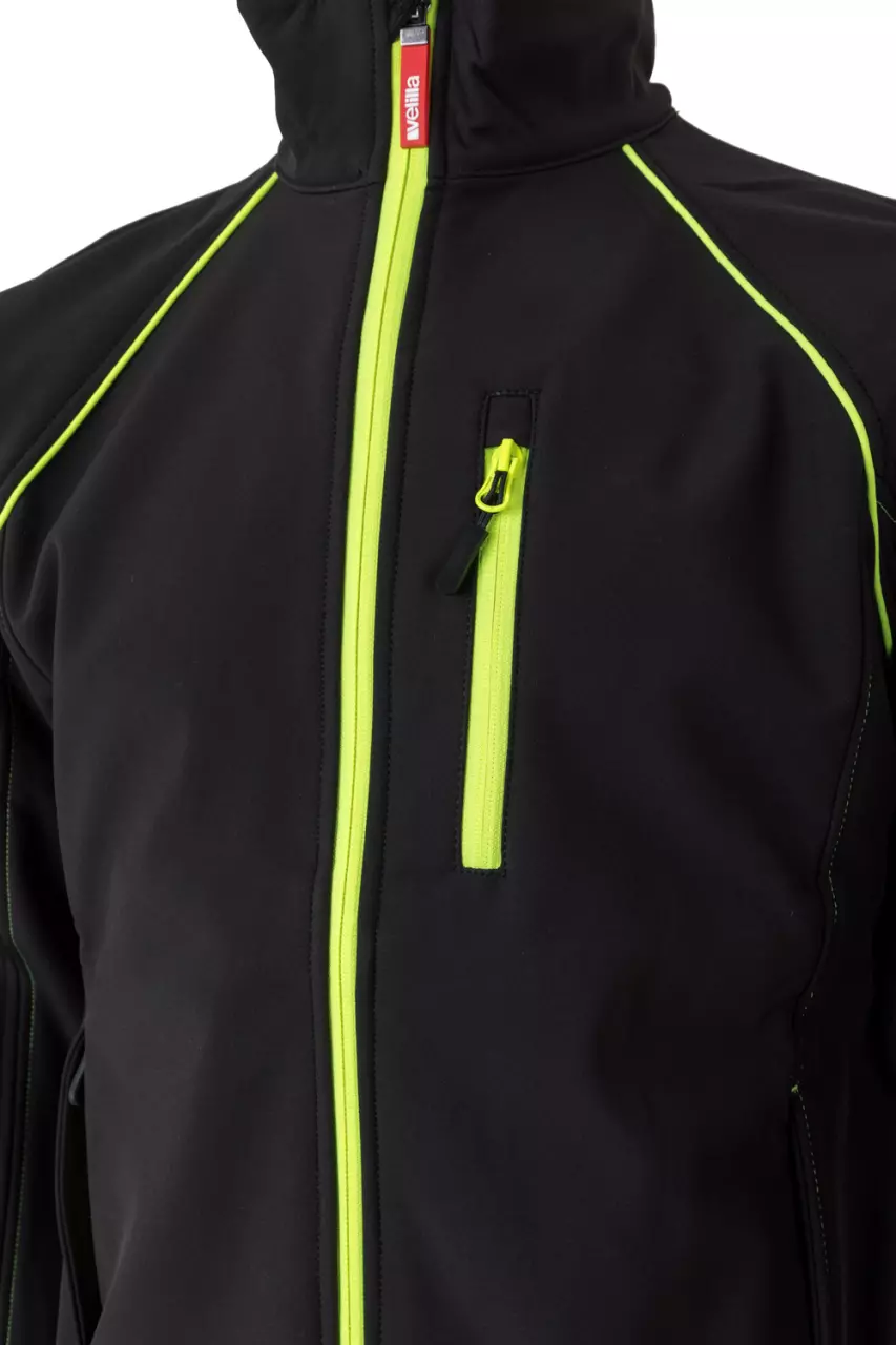 Velilla 206001-00-20, Work Jacket, Black/High-Vis Yellow, image 6, gallery thumbnail