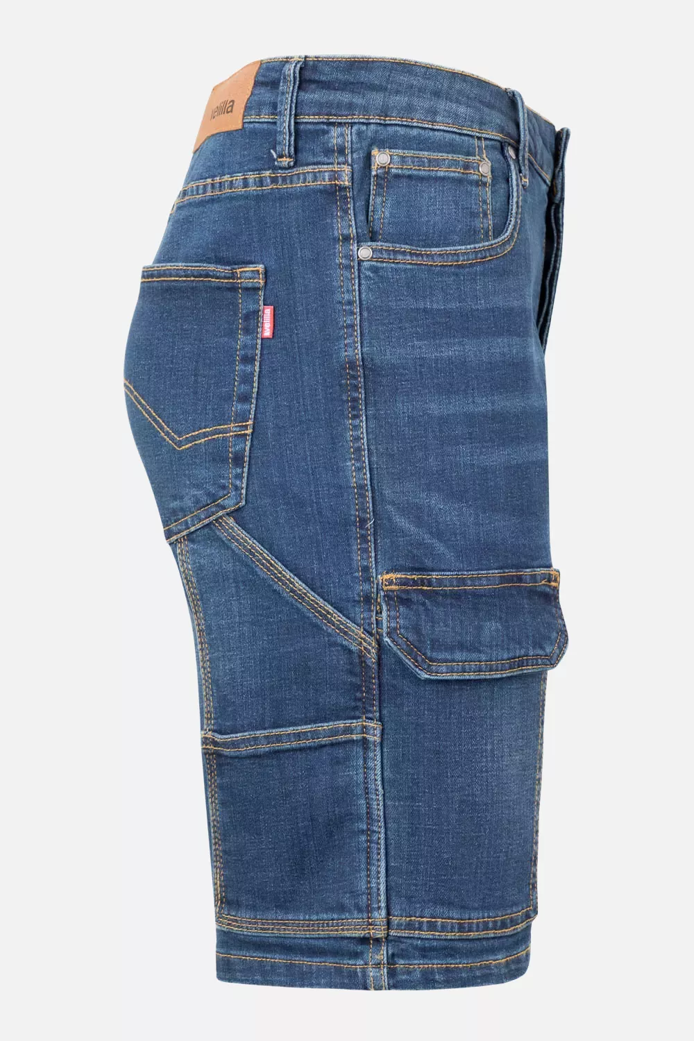 Velilla 103017S-63, Work Shorts, Blue Denim, image 4