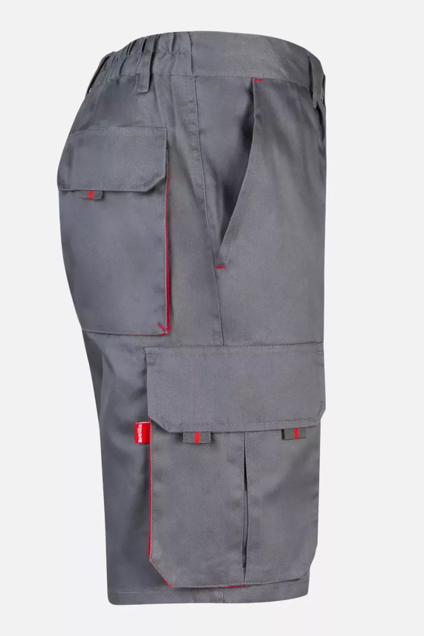 Velilla 103007-08-12, Work Shorts, Grey/Red, image 6, gallery thumbnail