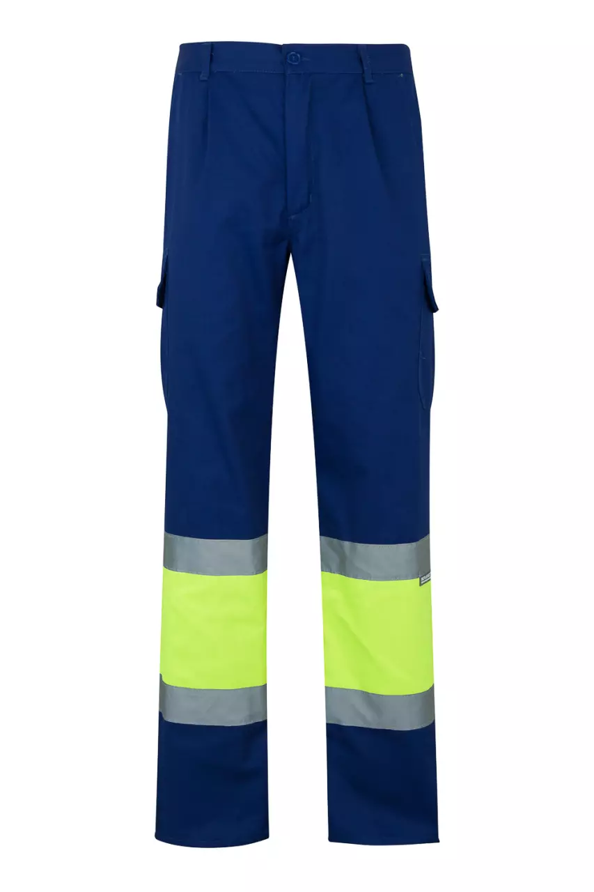 Velilla 0157-09-20-2, Warnschutzhose, Größe 4XL/5XL, Königsblau/Warngelb