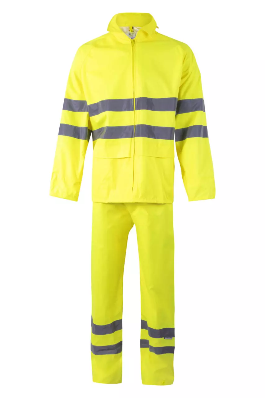 Velilla 189-20, High-Vis Rain Suit, Hi-Vis Yellow, image 1, gallery thumbnail