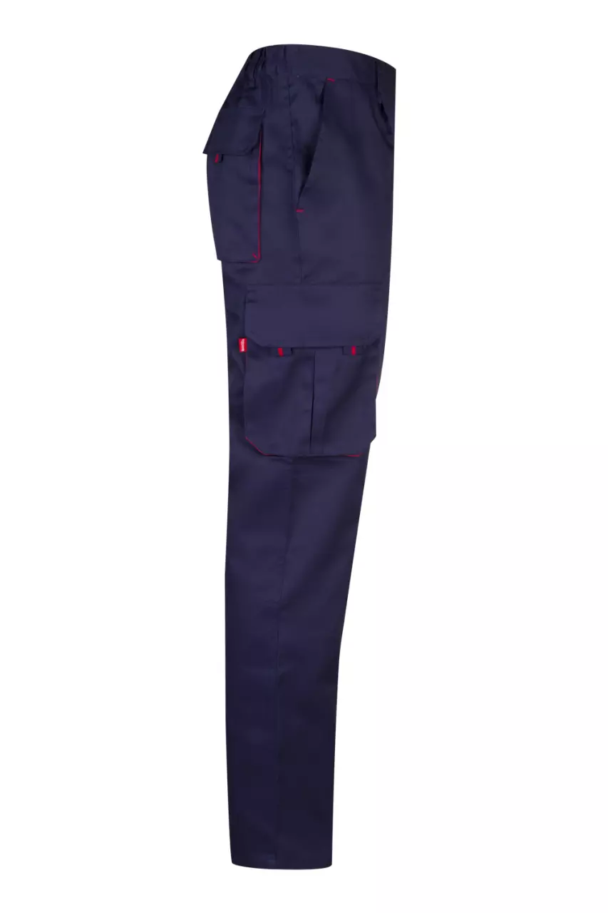 Velilla 103004-01-12, Work Trousers, Marine Blue/Red, image 2, gallery thumbnail