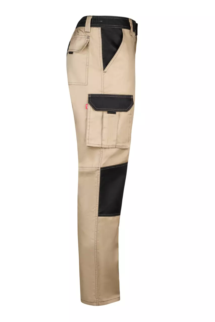 Velilla 103020B-46-00, Work Trousers, Sand Beige/Black, image 2, gallery thumbnail