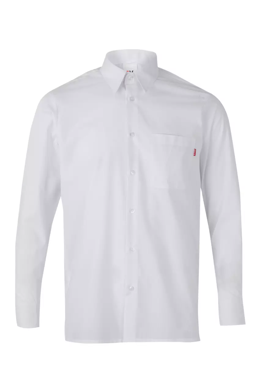 Velilla Long Sleeved Work Shirt, White