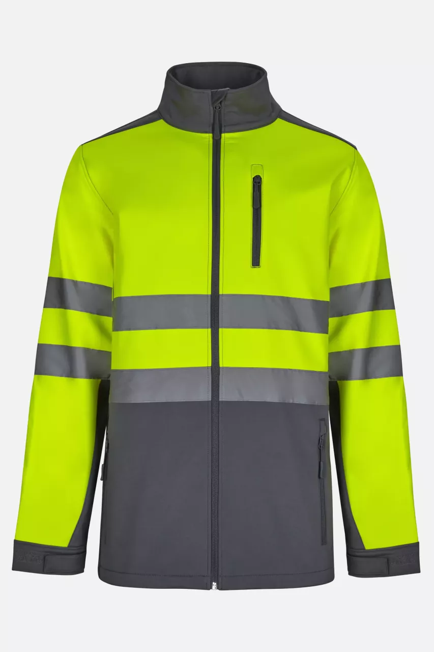 Velilla 306006-08-20-2, High-Vis Jacket, Size 4XL/5XL, Grey/Hi-Vis Yellow, image 1, gallery thumbnail