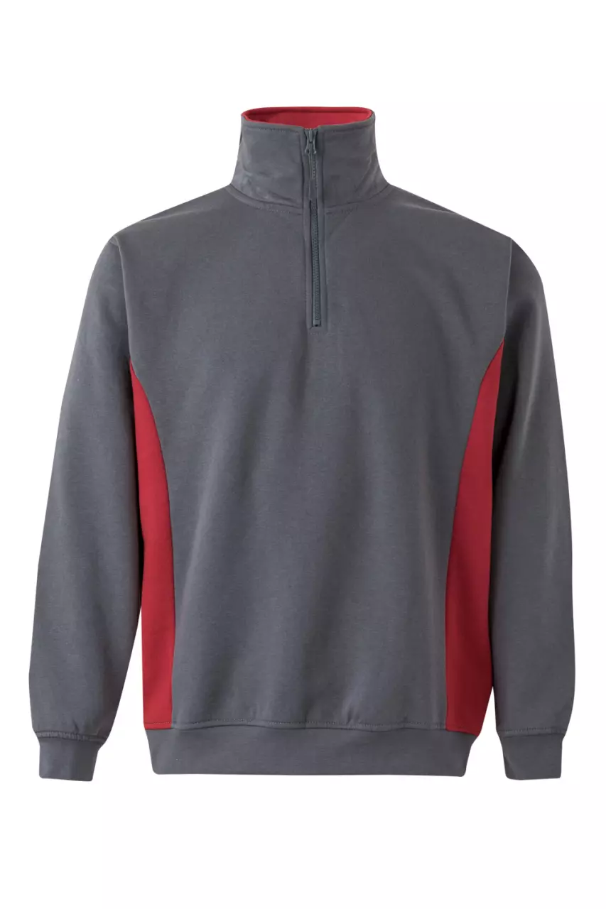 Velilla Work Sweatshirt, Grey/Red