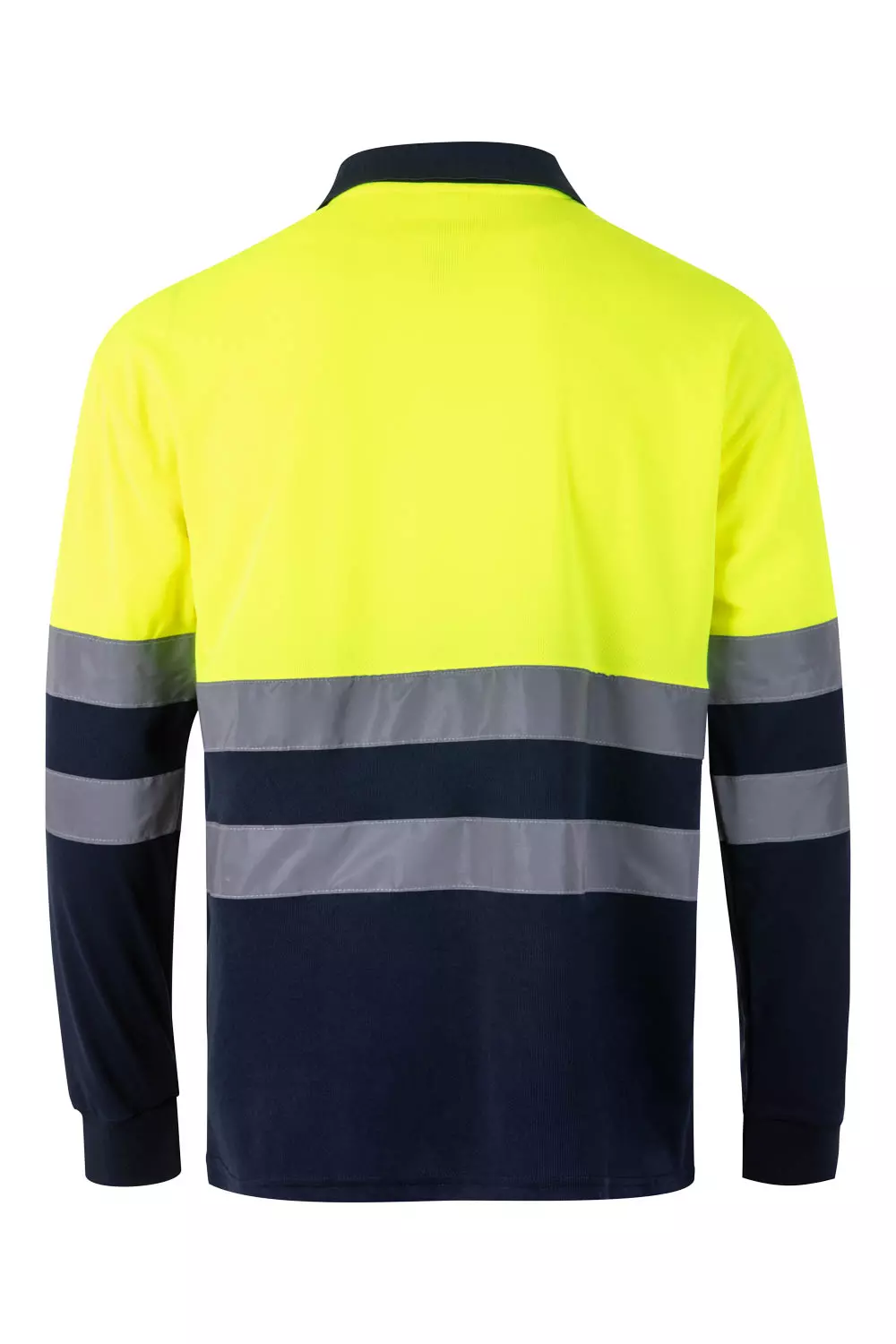 Velilla 305507-01-20, Warnschutz-Langarm-Poloshirt, Marineblau/Warngelb, image 2