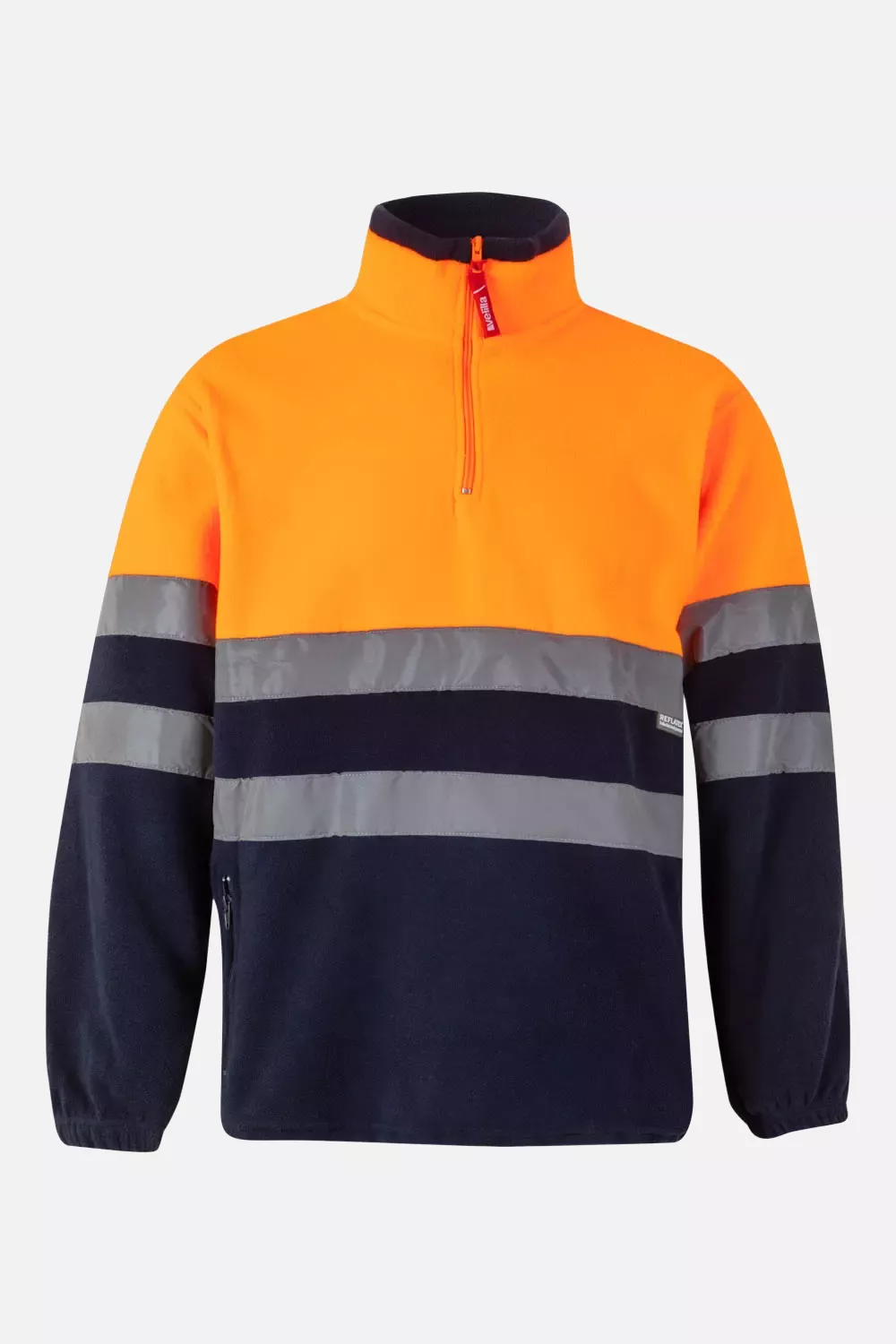 Velilla 0182-01-19-2, High-Vis Fleece Jacket, Size 4XL/5XL, Marine Blue/Hi-Vis Orange, image 1