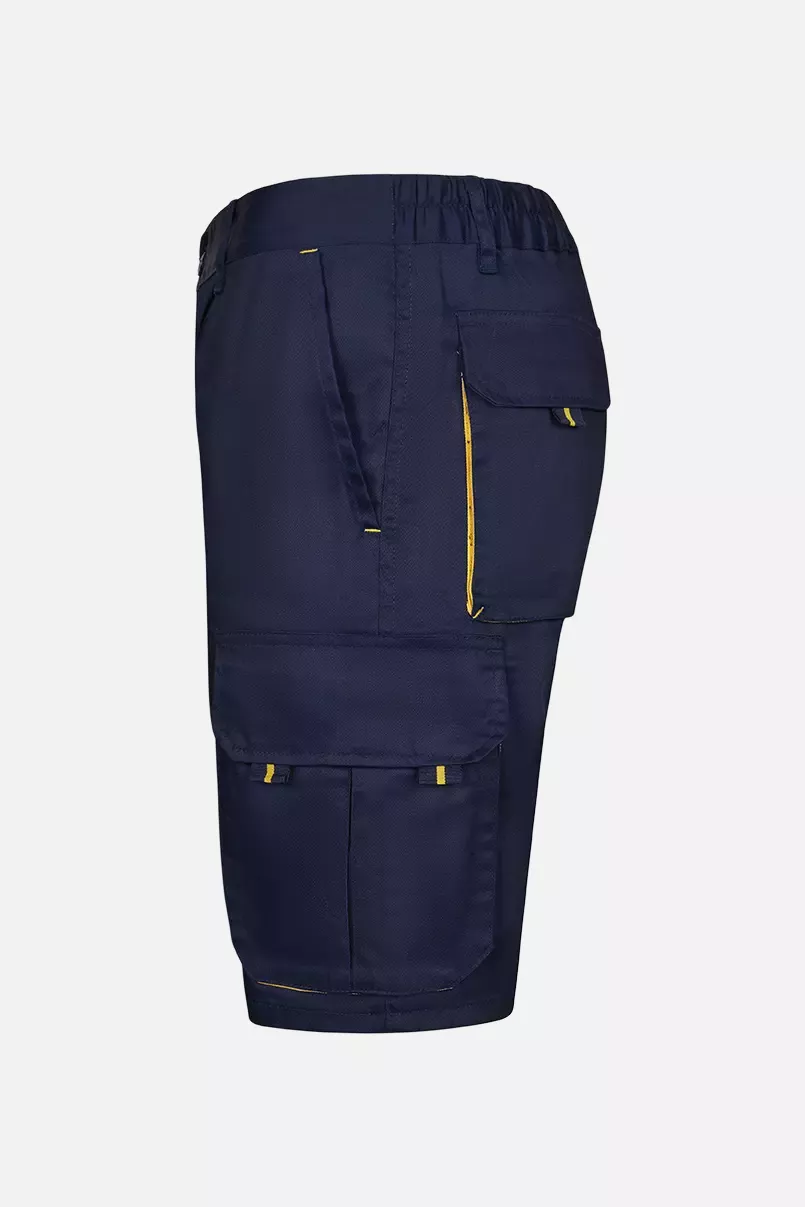 Velilla 103007-61-17, Work Shorts, Navy Blue/Yellow, image 3