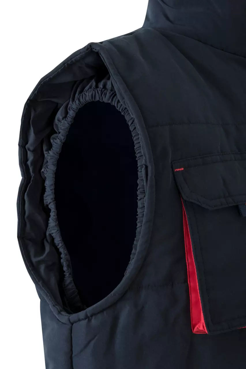 Velilla 205902-61-12, Padded Work Vest, Navy Blue/Red, image 5, gallery thumbnail