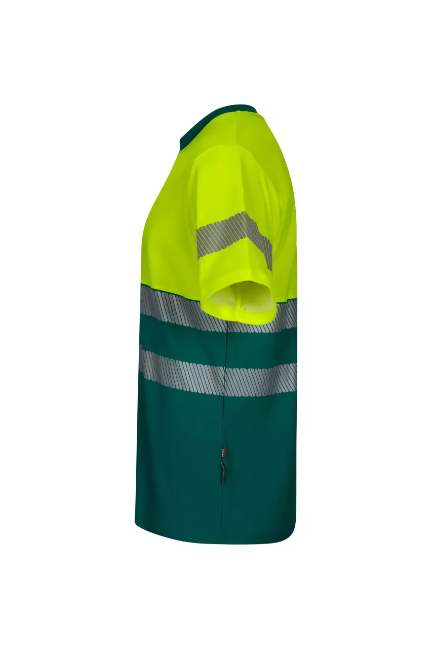 Velilla 305509-02-20, High-Vis Short Sleeve T-Shirt, Green/Hi-Vis Yellow, image 2, gallery thumbnail