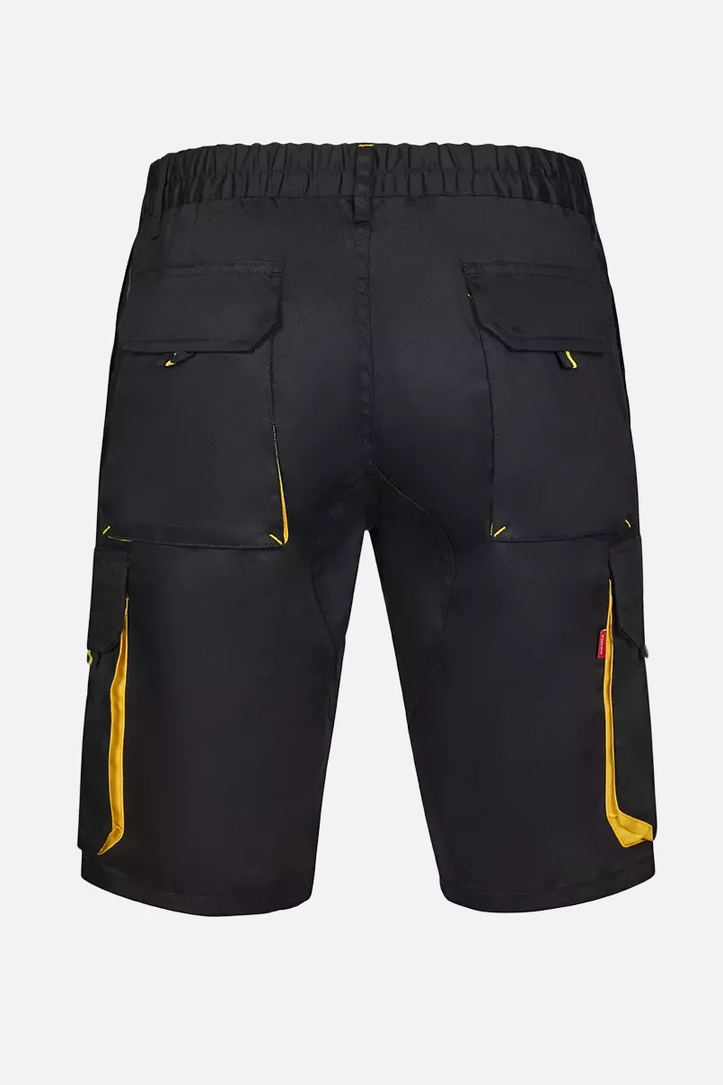 Velilla 103007-00-17, Work Shorts, Black/Yellow, image 4