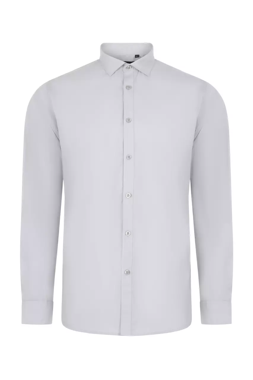 Velilla 405009-58, Long Sleeved Work Shirt, Ice Grey