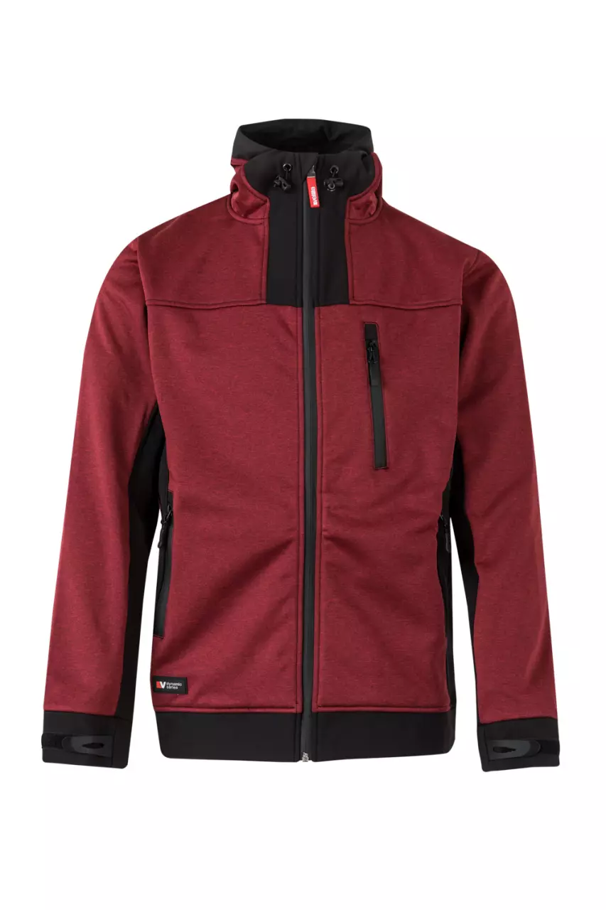 Velilla 206007-77-00, Work Jacket, Heather Maroon/Black, image 1, gallery thumbnail
