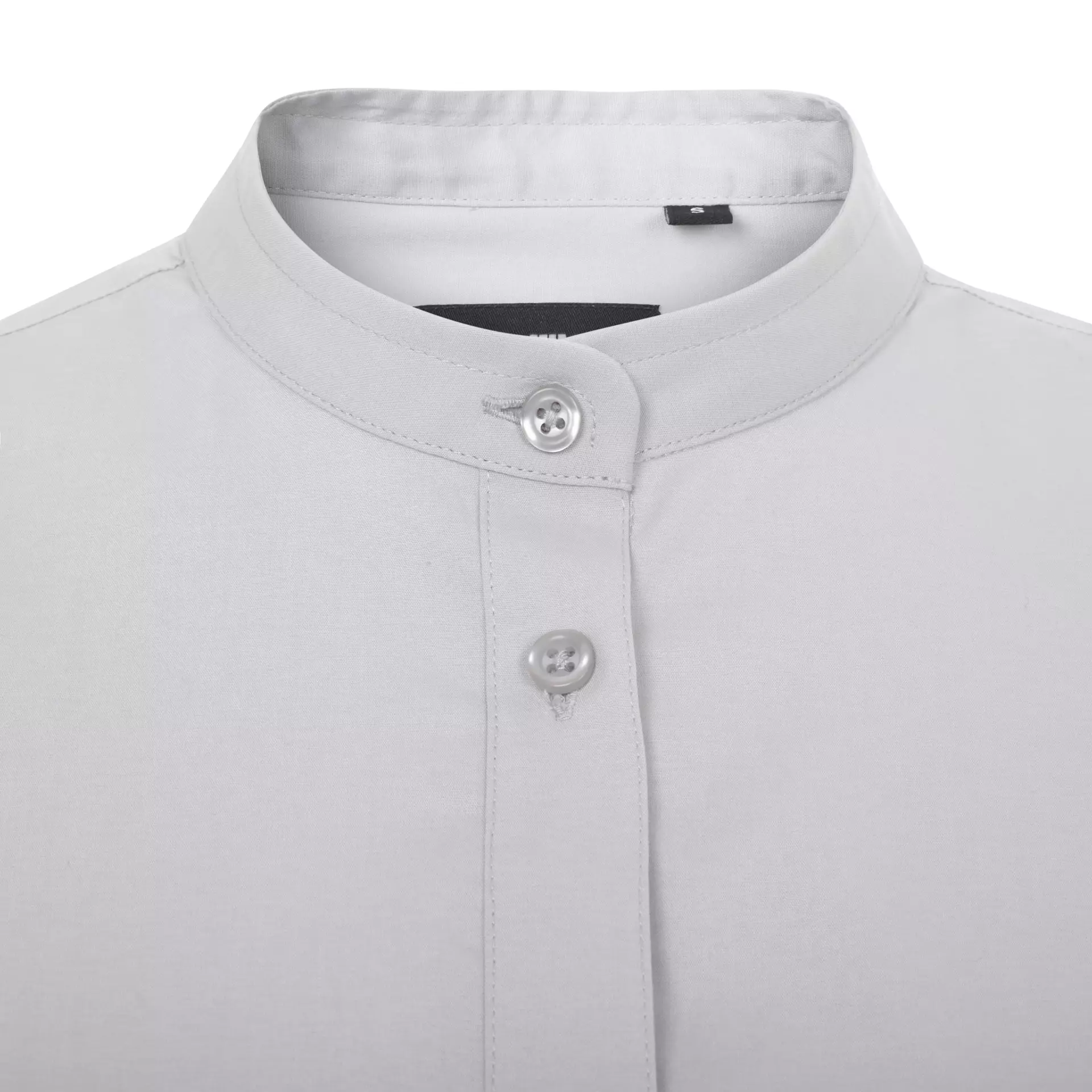 Velilla 405014S-58, Short-Sleeved Mandarin Collar Work Shirt, Ice Grey, image 2