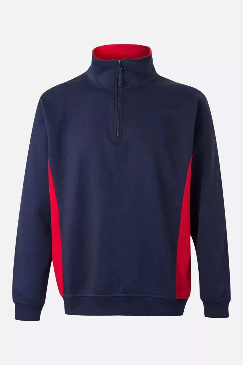 Velilla 105704-61-12, Arbeitssweatshirt, Marineblau/Rot, image 1, gallery thumbnail