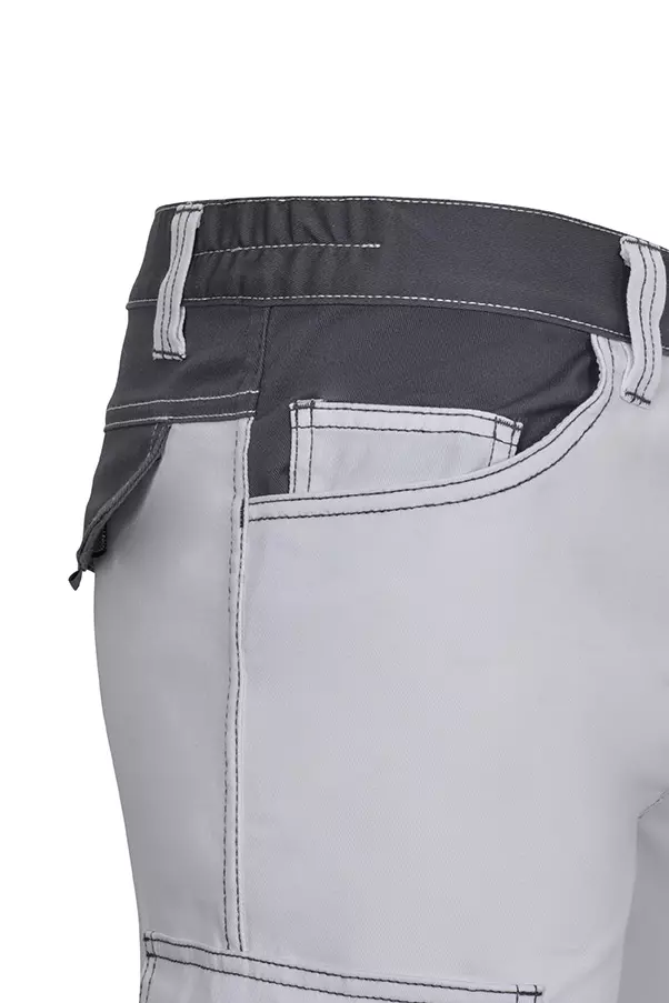 Velilla 103031S-07-08, Work Trousers, White/Grey, image 5, gallery thumbnail