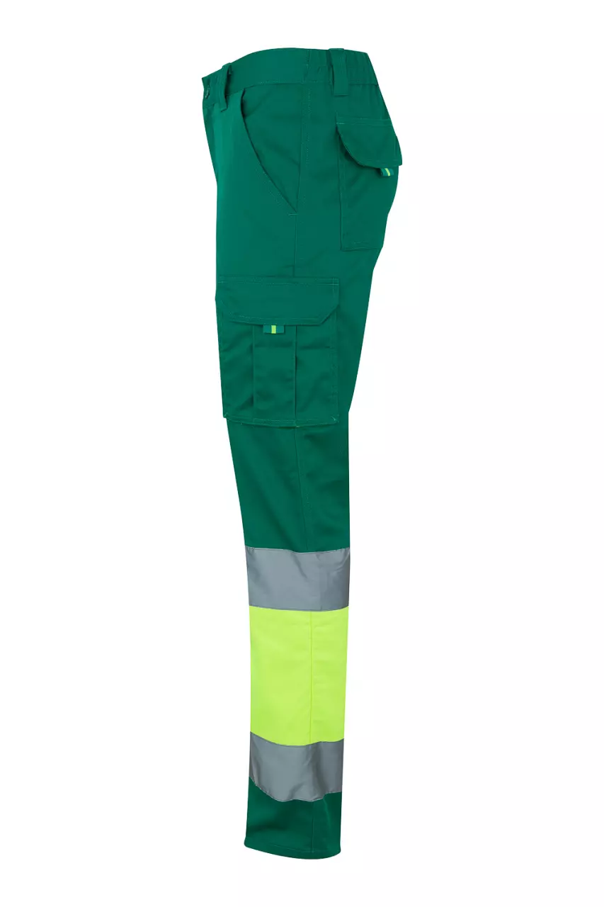 Velilla 303002S-02-20-1, High-Vis Work Trousers, Green/Hi-Vis Yellow, image 5, gallery thumbnail