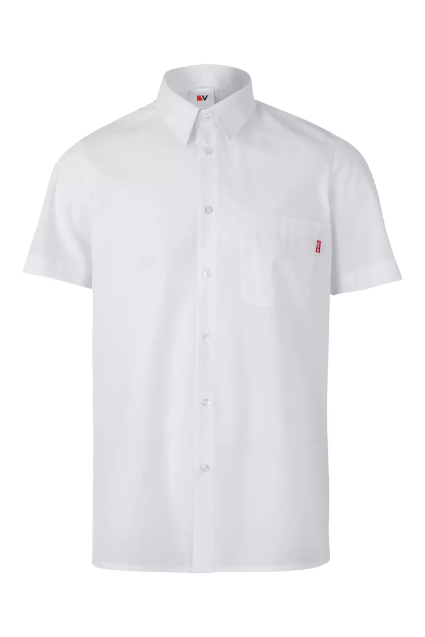 Velilla Short-Sleeved Work Shirt, White