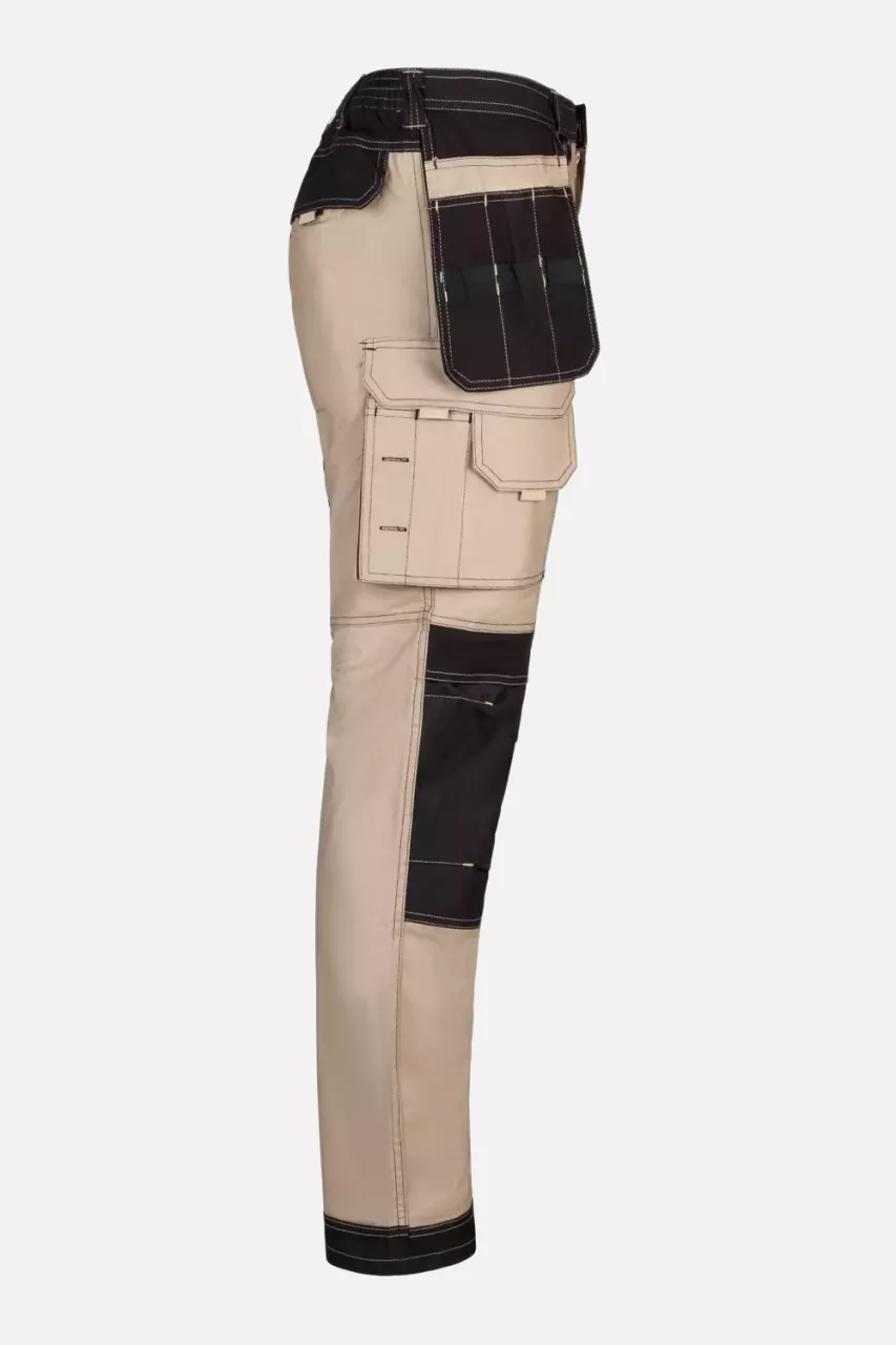 Velilla 103019S-46-00, Work Trousers, Sand Beige/Black, image 4, gallery thumbnail