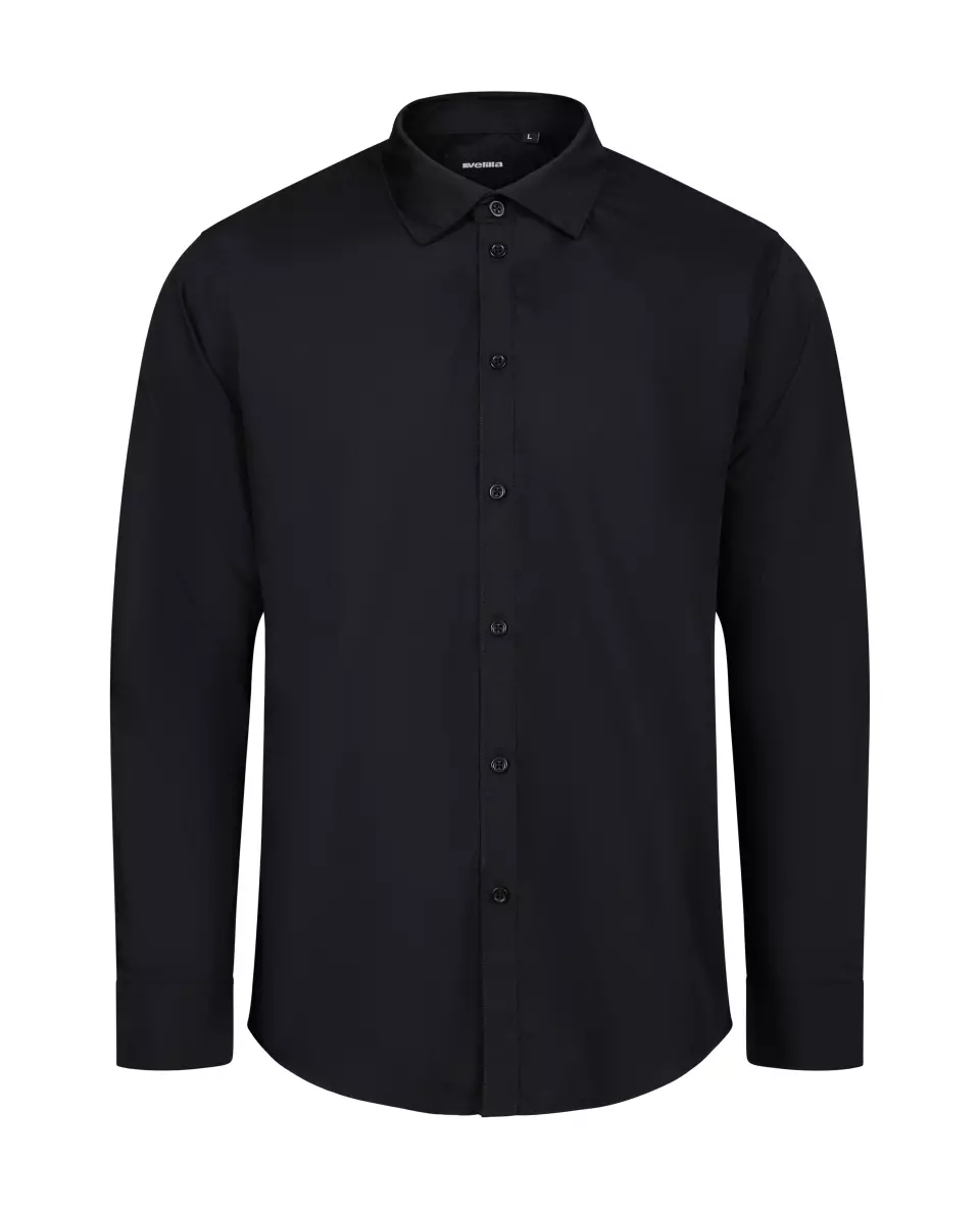 Velilla 405009-00, Long Sleeved Work Shirt, Black