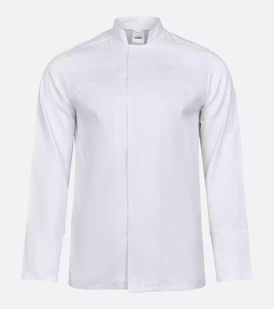 Velilla 405208A-07, Long Sleeved Chef Jacket, White, image 1, gallery thumbnail