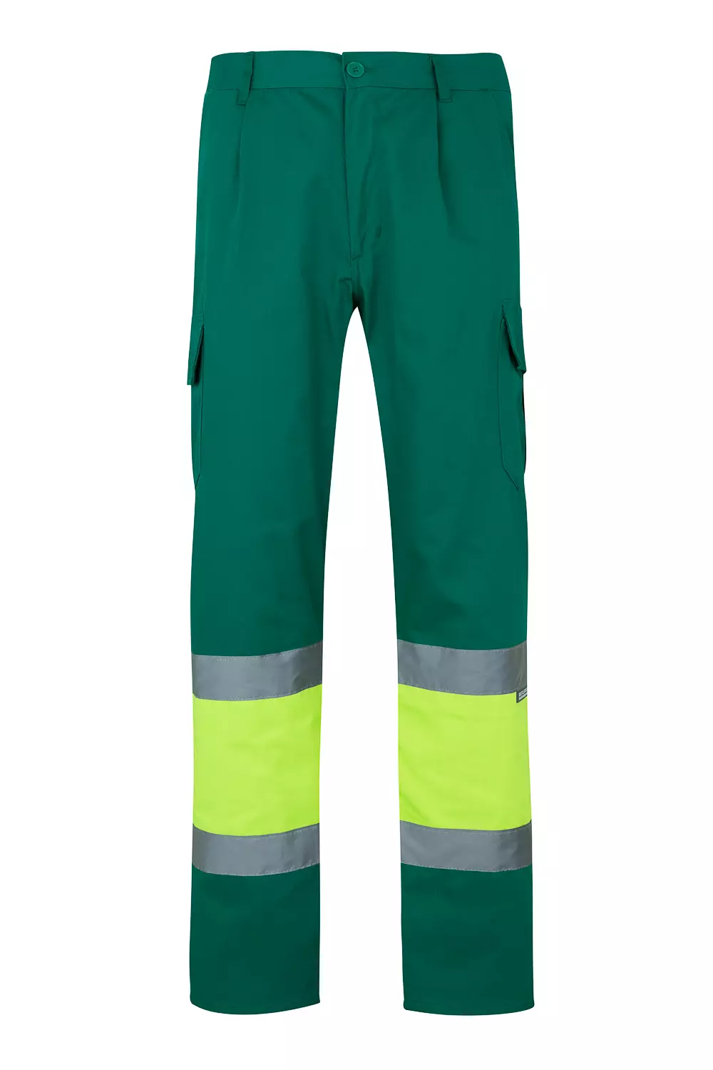 Velilla 0157-02-20-2, Warnschutz-Hose, Größe 4XL/5XL, Grün/Warngelb