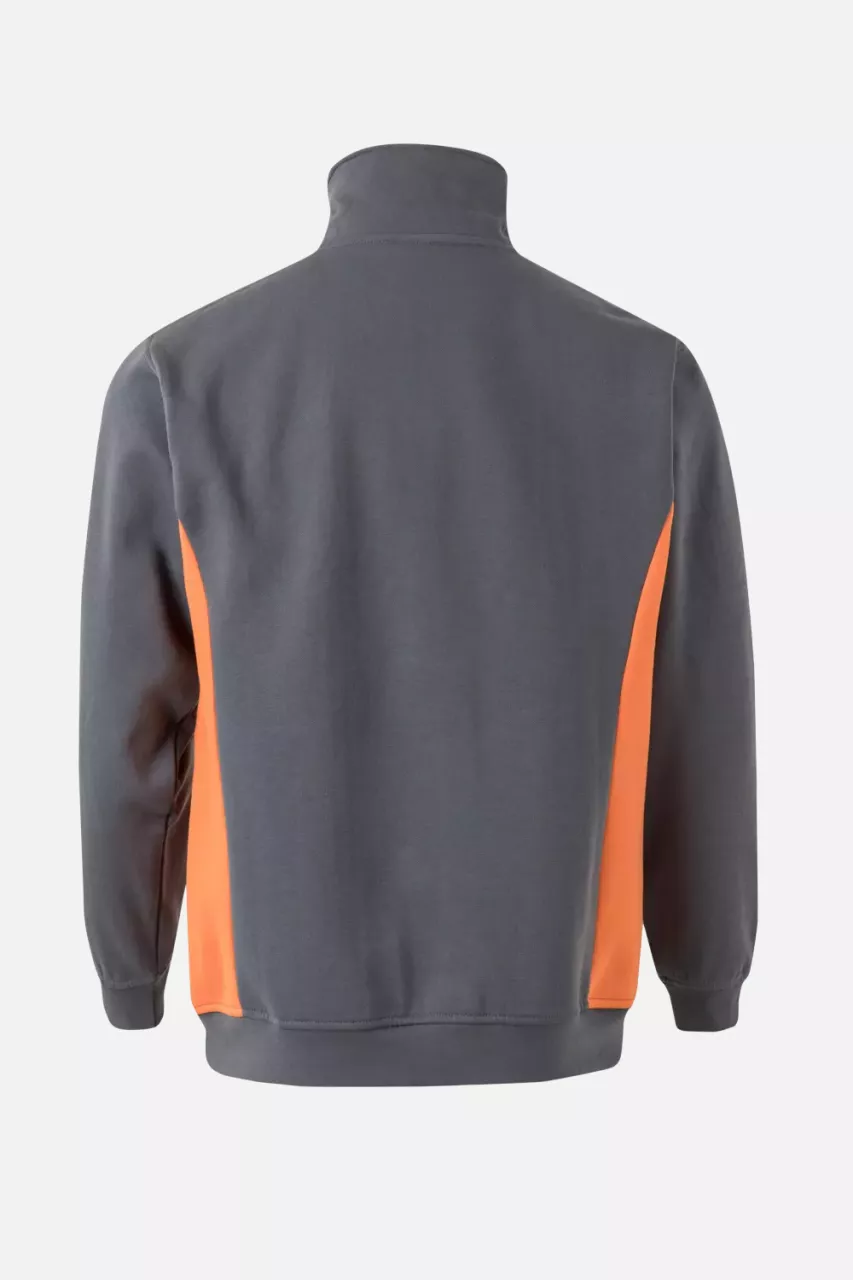 Velilla 105704-08-16, Work Sweatshirt, Grey/Orange, image 3, gallery thumbnail