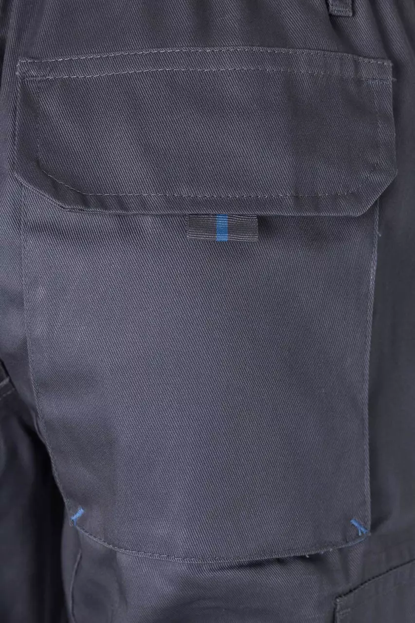 Velilla 103004-08-05, Work Trousers, Grey/Sky Blue, image 3, gallery thumbnail