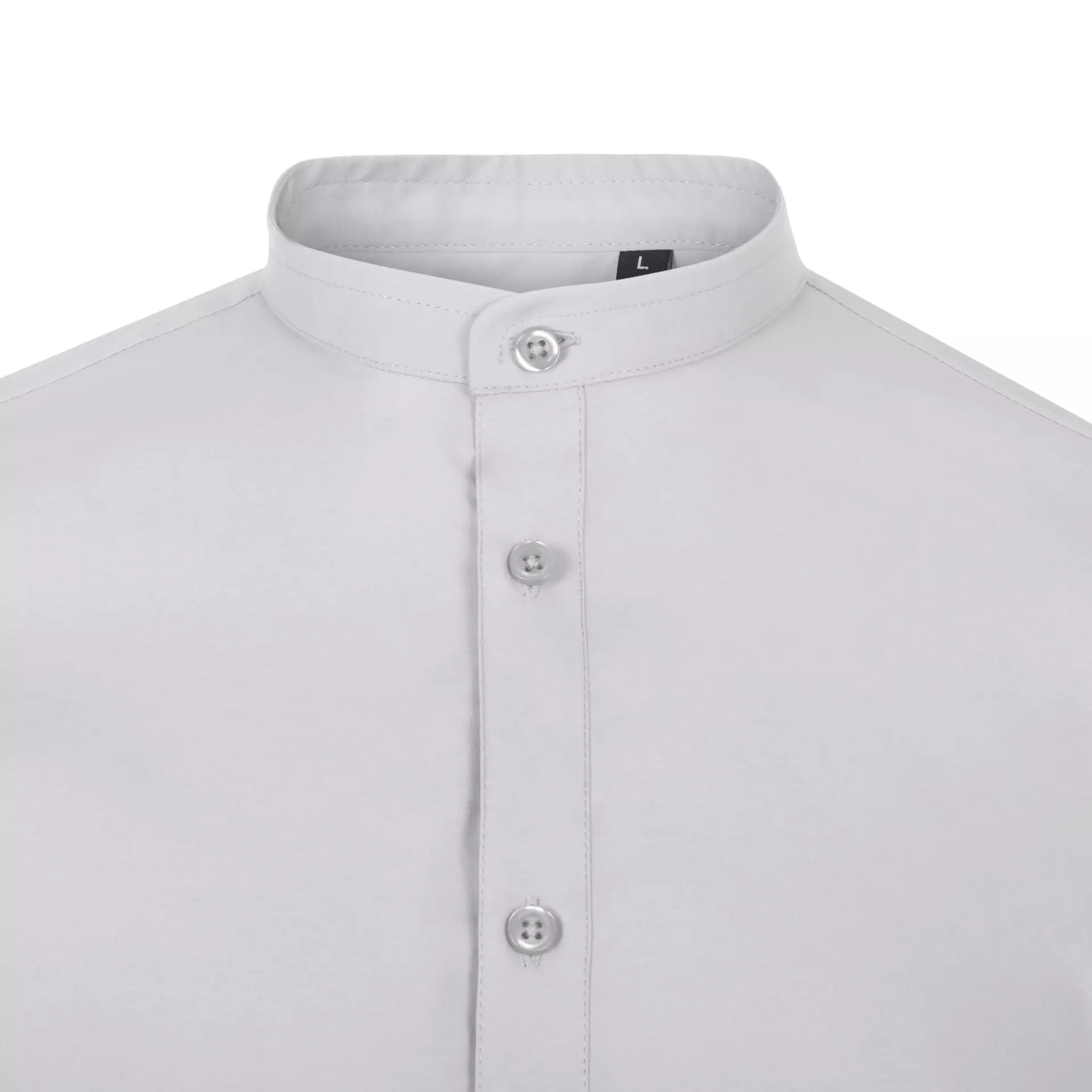 Velilla 405013S-58, Langarm-Arbeitshemd mit Stehkragen, Eisgrau, image 3